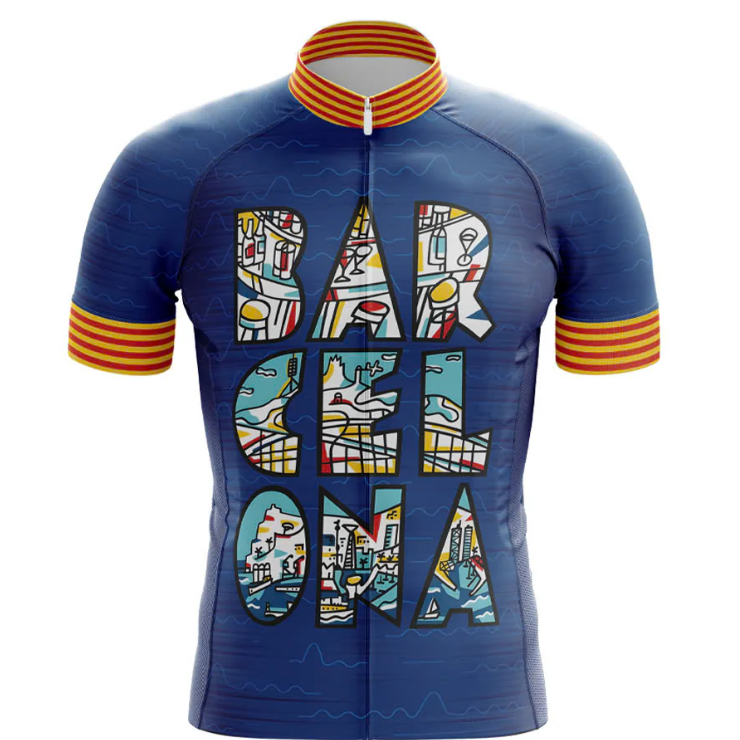 Barcelona Cycling Jersey Front