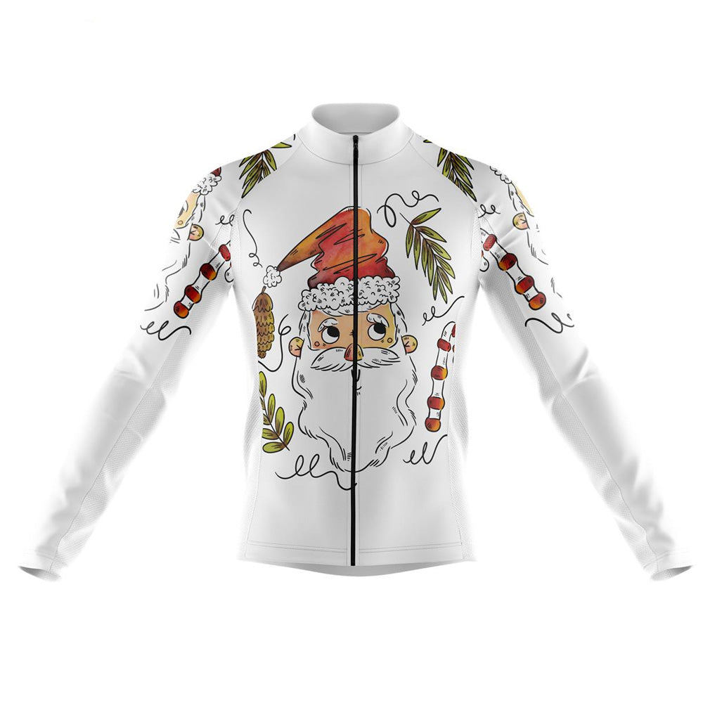Cheeky Santa Long Cycling Jersey front view