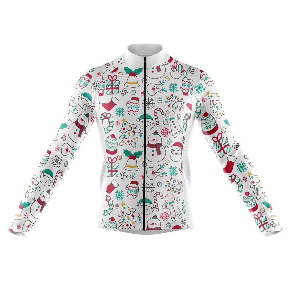 Christmas Decs Long Cycling Jersey front view