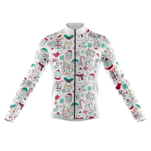 Christmas Decs Long Cycling Jersey front view