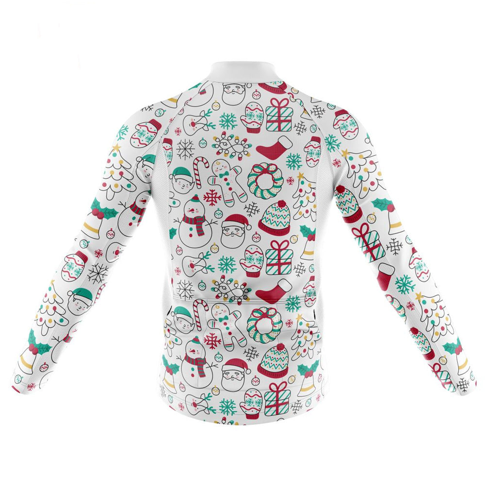 Christmas Decs Long Cycling Jersey rear view