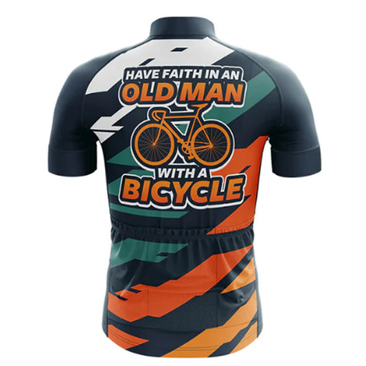 Faith In An Old Man Cycling Jersey Rear