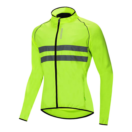 High Visibility Reflective Cycling Jacket - Green side