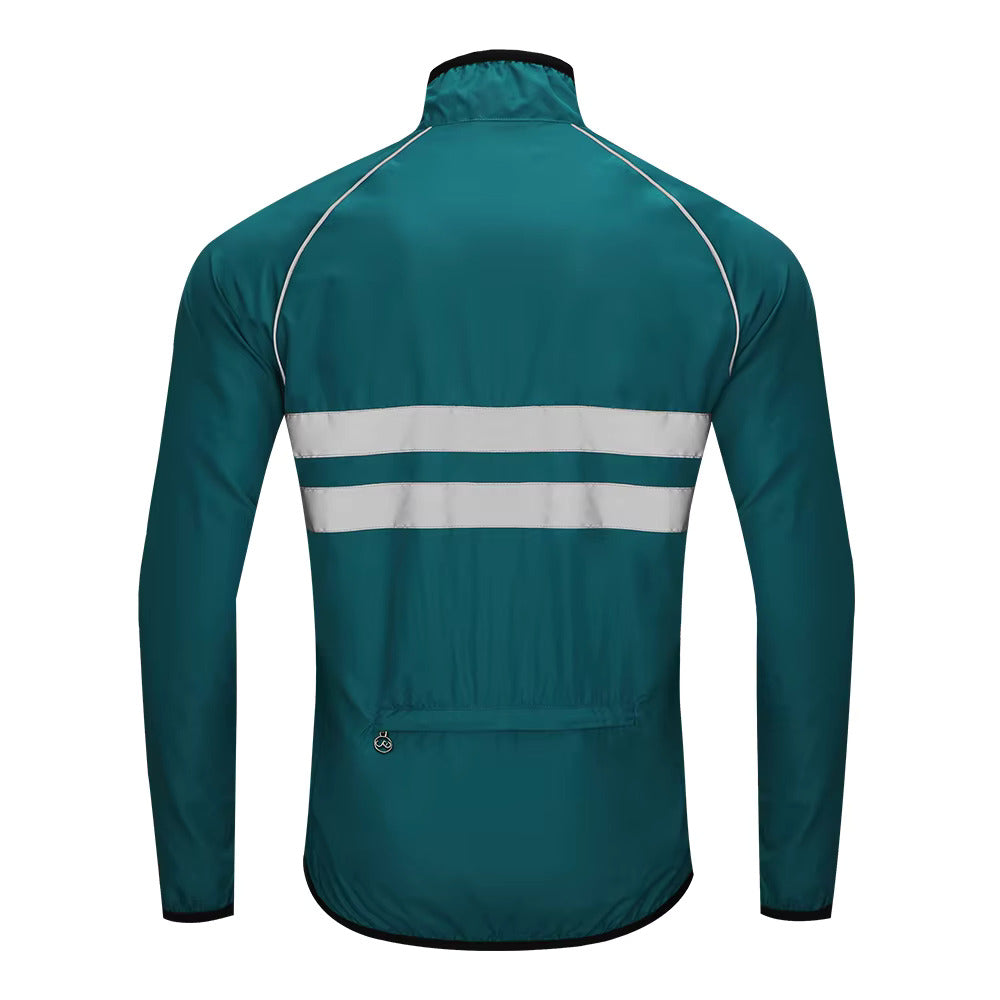 High Visibility Reflective Cycling Jacket - Teal rear