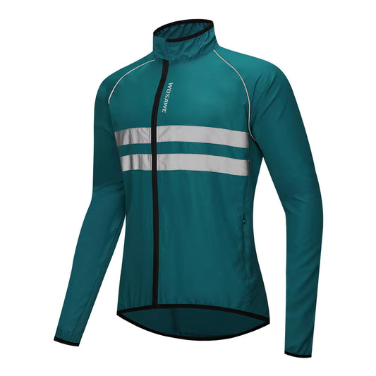 High Visibility Reflective Cycling Jacket - Teal side
