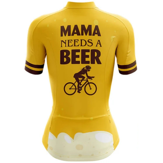 Mama Needs A Beer Cycling Jersey Rear