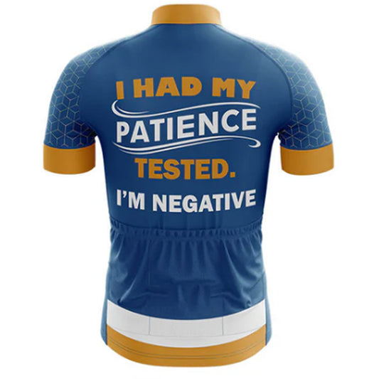 Patience Tested Negative Cycling Jersey Rear