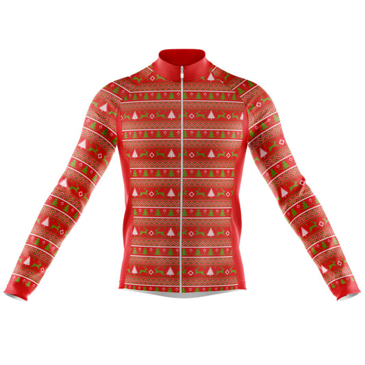 The Festive One Long Cycling Jersey front view