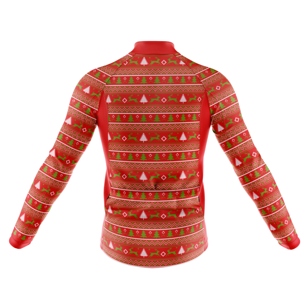 The Festive One Long Cycling Jersey rear view