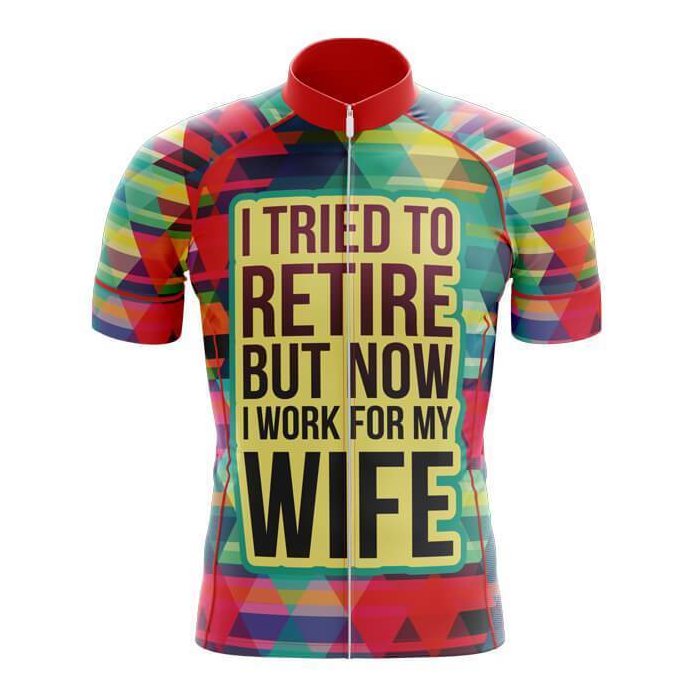 Work For The Wife Cycling Jersey front