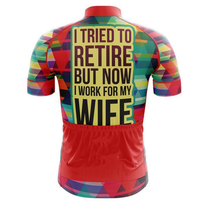 Work For The Wife Cycling Jersey Rear
