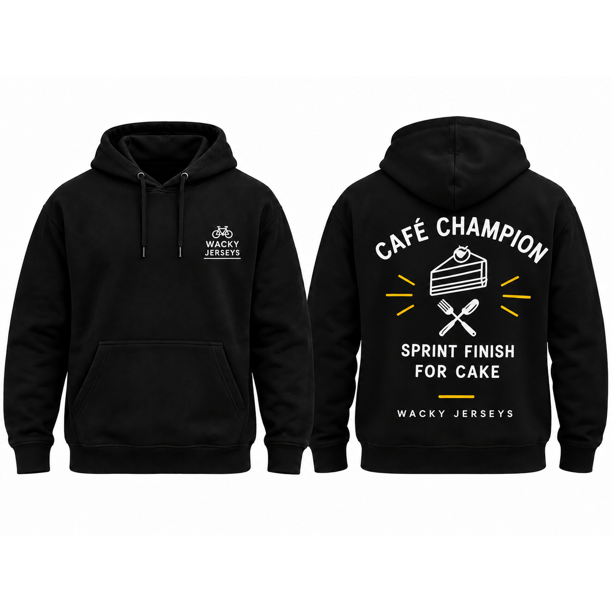 cafe cycling hoodie front and rear square