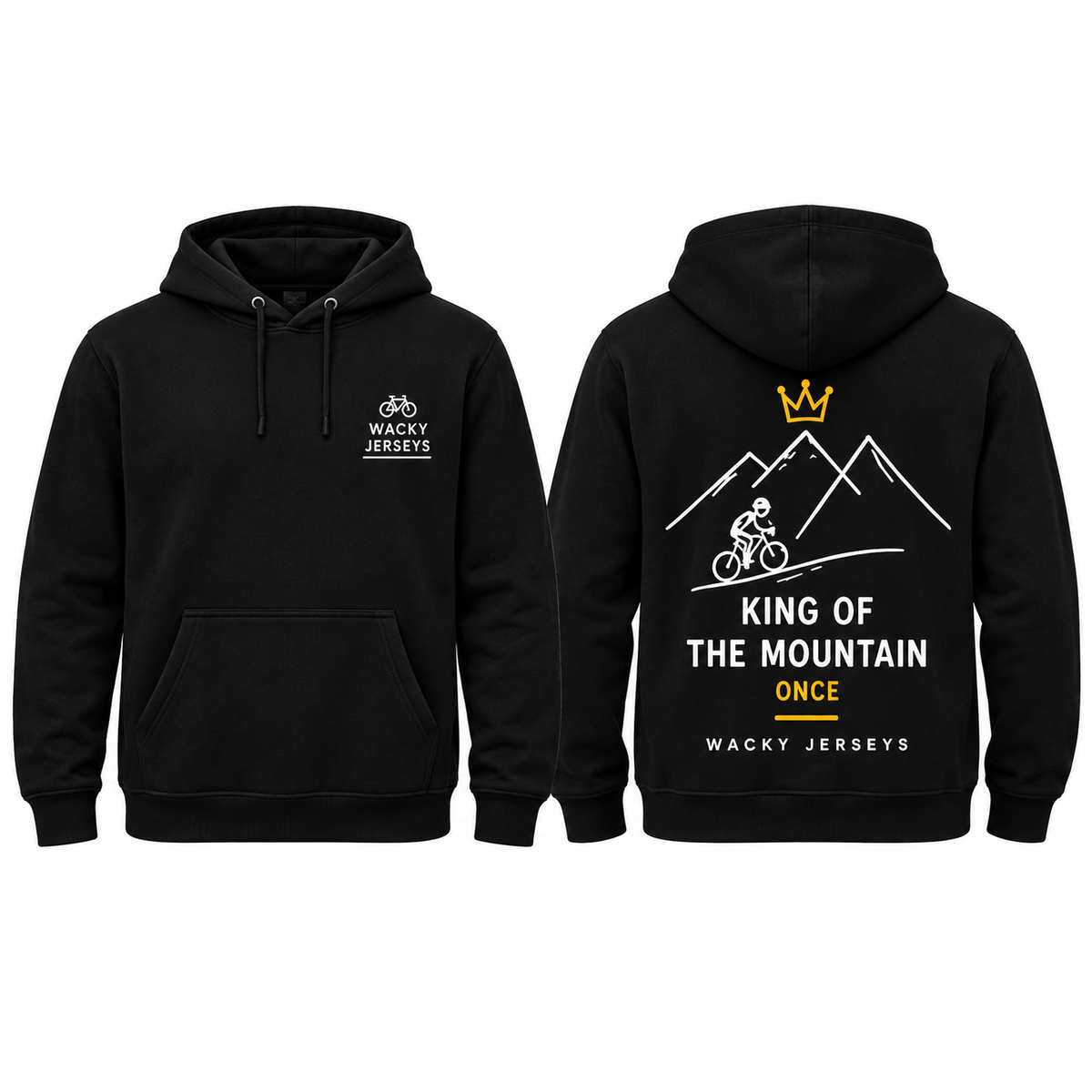 king cycling hoodie front and rear square