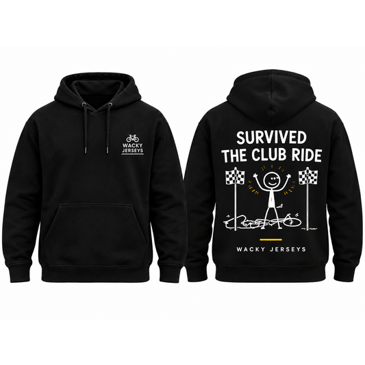 survived cycling hoodie front and rear square