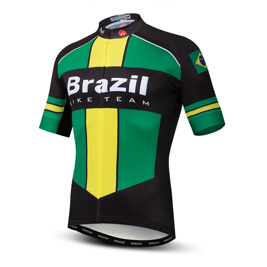 Side view Brazil Bike Team Cycling Jersey