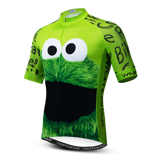 Front view The Cookie Monster Green Cycling Jersey