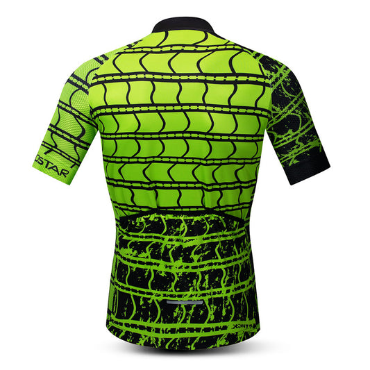 Rear view Green Tread Cycling Jersey