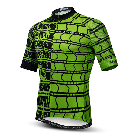 Front view Green Tread Cycling Jersey