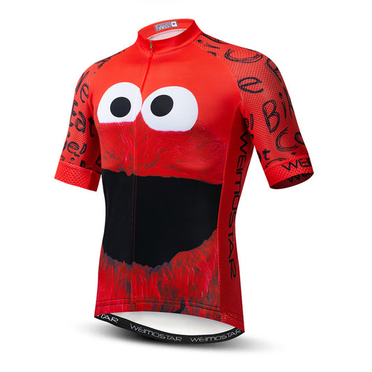 Front view The Cookie Monster Red Cycling Jersey