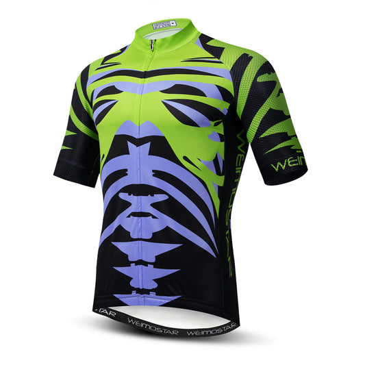 Front view Green Predator Cycling Jersey