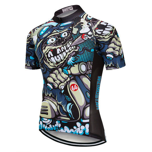 Front view The Crazy Biker Cycling Jersey