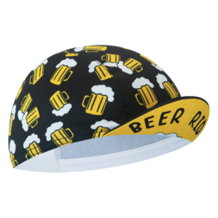 Beer Ride Black Cycling Cap
