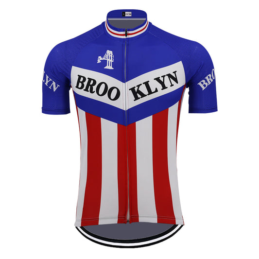 Retro Brooklyn Cycling Jersey Front View