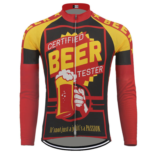 Certified Beer Tester Cycling Jersey Long Front