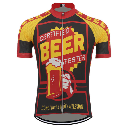 Certified Beer Tester Cycling Jersey Front View