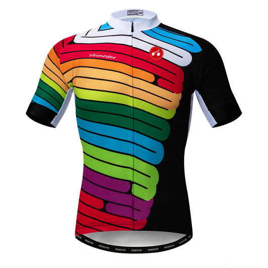 Front view Rainbow Cycling Jersey