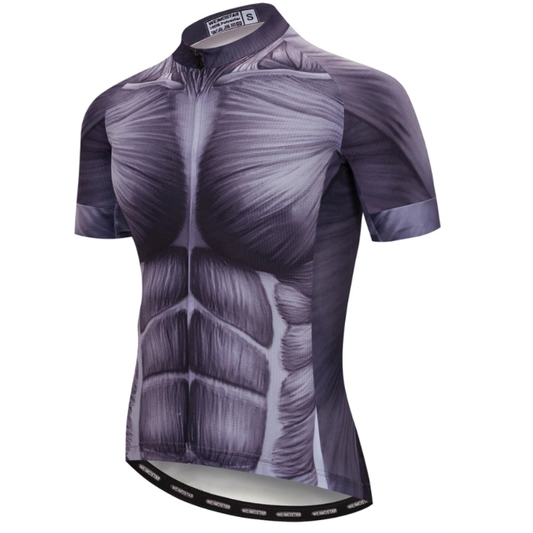 The Grey Muscle Suit Cycling Jersey Front View