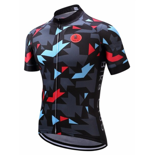 Hex Camo Cycling Jersey Front View