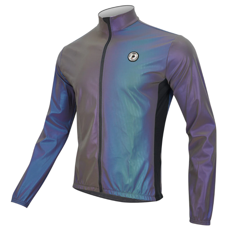 High Visibility Reflective Cycling Jacket - Rainbow side