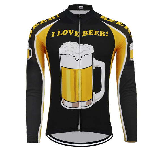 I Love Beer Cycling Jersey Long Front View