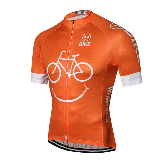 Front view Orange The Big Smile Cycling Jersey