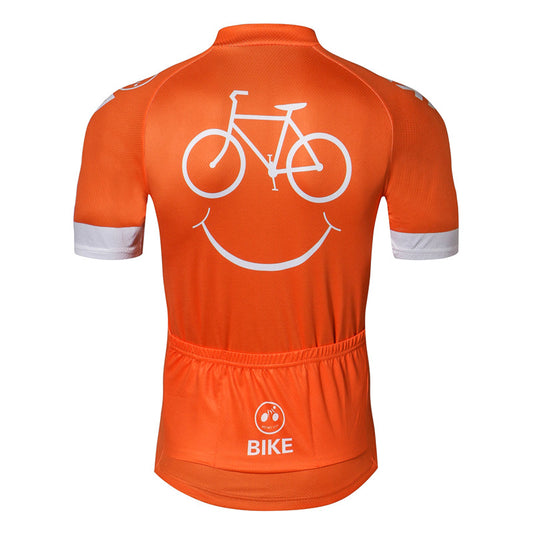 Rear view Orange The Big Smile Cycling Jersey