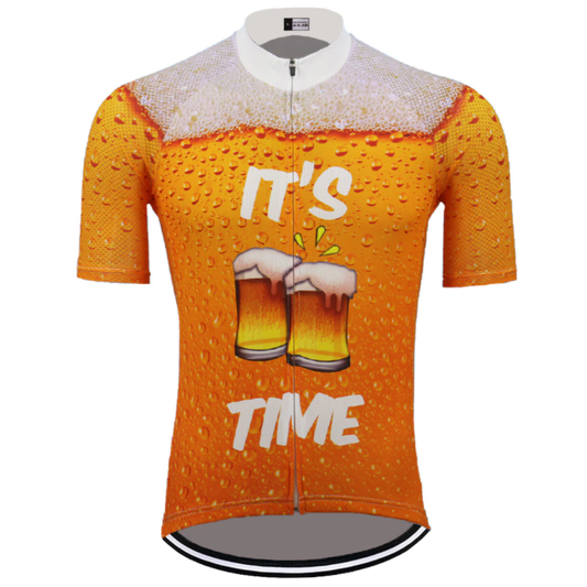 It's Beer Time Cycling Jersey Front View