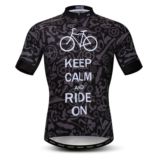 Front view Keep Calm And Ride On Cycling Jersey