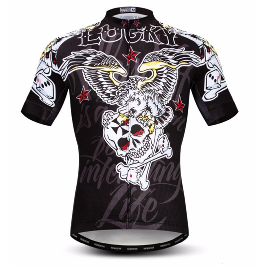Lucky Skull Cycling Jersey Front View