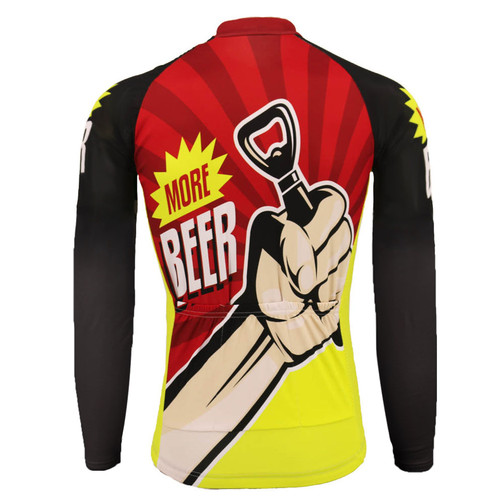 More Beer Cycling Jersey Long Rear View