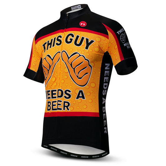 Side view This Guy Needs A Beer Cycling Jersey
