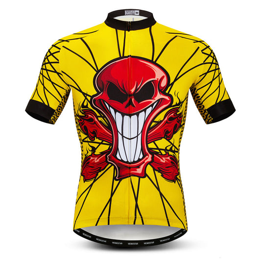 Front view The Cheeky Red Skull Cycling Jersey