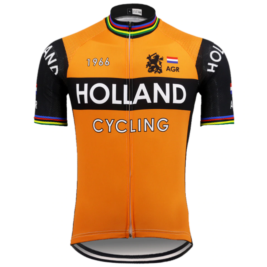Retro Holland Cycling Jersey Front View