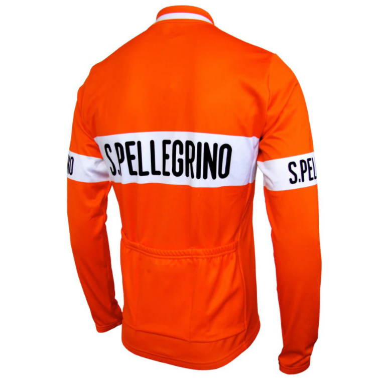 Retro San Pellegrino Cycling Jersey Long Rear View