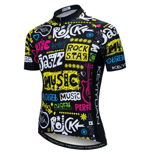 Rock Star Cycling Jersey Front View