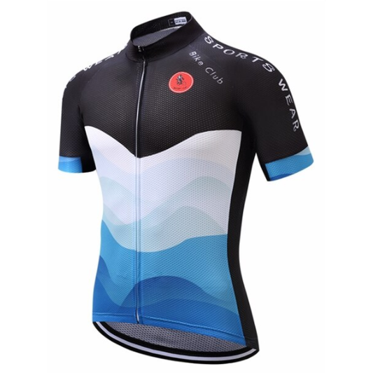 Rolling Blue Cycling Jersey Front View