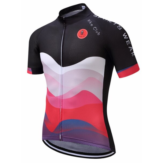 Rolling Red Cycling Jersey Front View