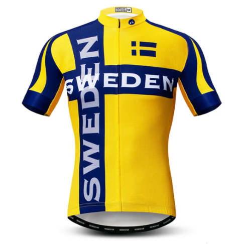 Sweden Cycling Jersey Front View