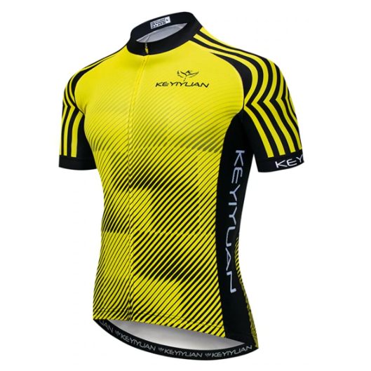 Yellow Visor Cycling Jersey Front View