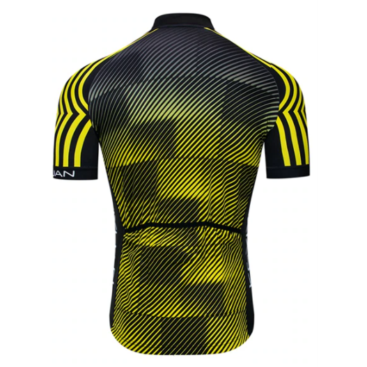 Yellow Visor Cycling Jersey Rear View
